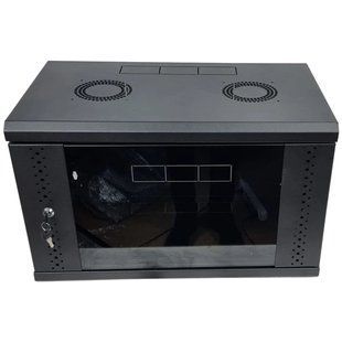 EServer 6U 600х500х370 скло, чорна Шафа 0027985 фото