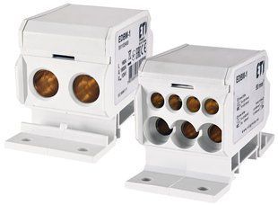 Блок распределительный DIN/панель 160А 1500AC/DC ETI EDBM-1 (вх.1*4-50/вых.1*4-50+3*2,5-25+4*2,5-16) серый 1102400 фото