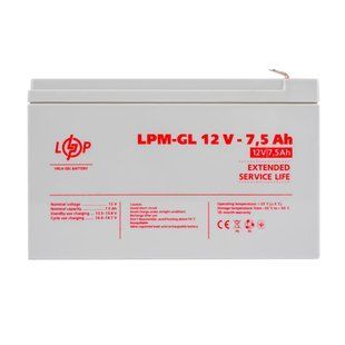 Акумулятор гелевий LPM-GL 12V - 7.5 Ah LP6562 фото