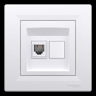 РОЗЕТКА ТЕЛЕФОННА RJ11 БІЛА ASFORA EPH4100121 фото