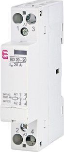 Контактор DIN 24V AC/DC 20А 2нв ETI RD 20-20 24V 1мод 2464005 фото