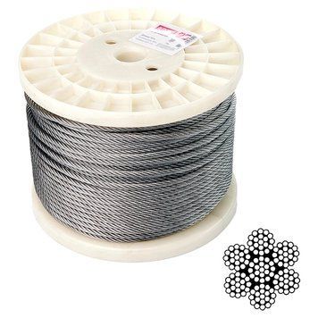 APRO 5 мм DIN 3055 (6х19+1х19) А2 100 м Трос нержавіючий