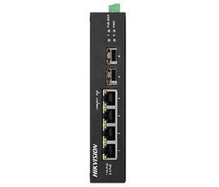 Hikvision DS-3T0506HP-E/HS POE Комутатор 4 порти некерований