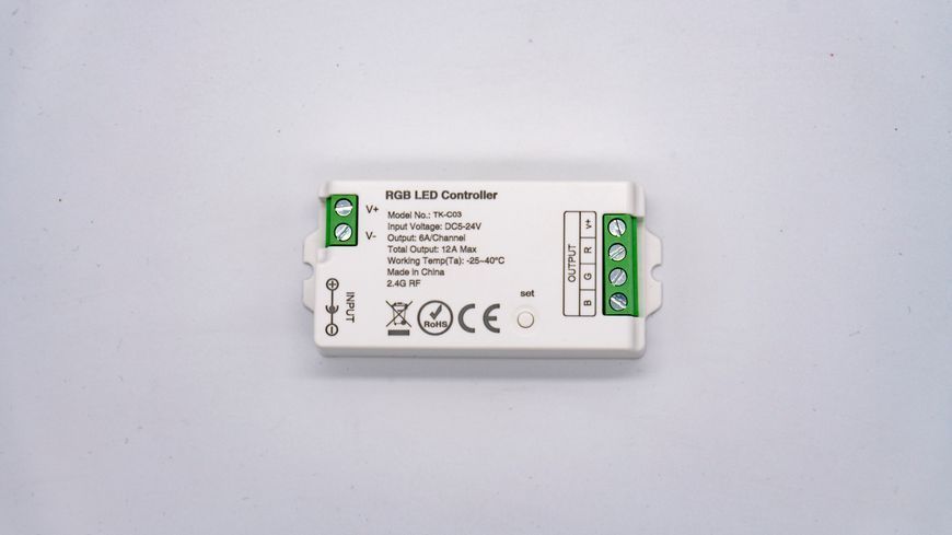 LED контролер RGB DC5-24V, 12A, RF 2.4G Smart Systems TK-C03 фото