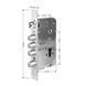 SEVEN LOCK SL-7768BF (врезная часть 6068R) Биометрический замок
