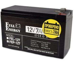 Full Energy FEP-127 7А&bull;г 12В Свинцево-кислотна акумуляторна батарея 10000000702 фото