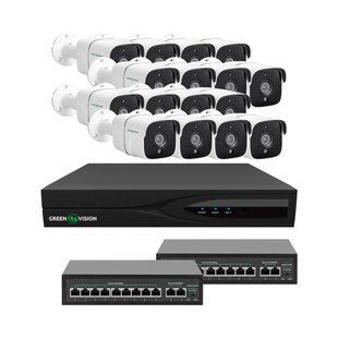 Комплект відеоспостереження на 16 камер GV-IP-K-W88/16 5MP LP29486 фото