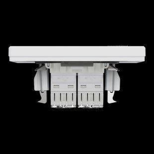 КОМП'ЮТЕРНА РОЗЕТКА RJ45 UTP КАТ. 5Е ПОДВІЙНА БІЛА ASFORA EPH4400121 фото