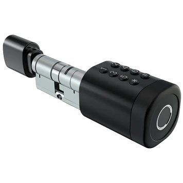 SEVEN LOCK SL-7774BF black (35-90мм) (цилиндр) Биометрический замок