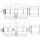 SEVEN LOCK SL-7774BF black (35-90мм) (цилиндр) Біометричний замок
