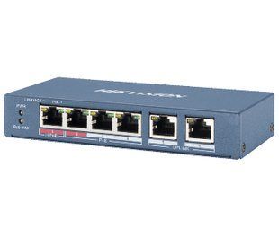 Hikvision DS-3E0106HP-E POE Комутатор 4 порти некерований