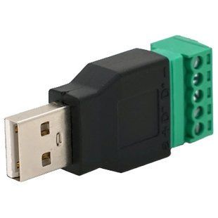 USB (5 контактов) с клеммами под кабель Разъем