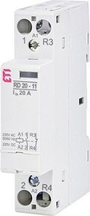 Контактор DIN 230V AC/DC 20А 1нв+1нз ETI RD 20-11 230V 1мод 2464006 фото