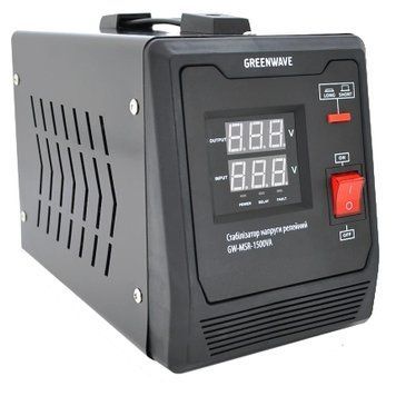Green&nbsp;Wave&nbsp;Mauser&nbsp;1500VA&nbsp;(1050Вт) Стабілізатор&nbsp;напруги&nbsp;релейний&nbsp;1xShuko,&nbsp;DC140-260V,&nbsp;AC220&plusmn;8%,&nbsp;BOX