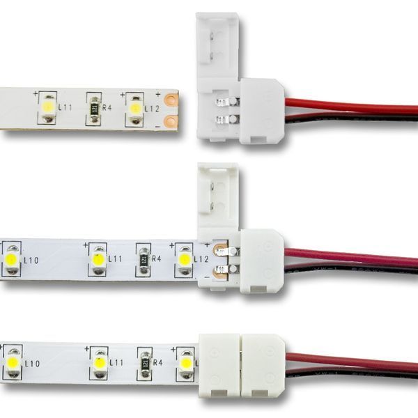 Кабель PROLUM&trade; для стрічки 8мм, 2835\3528, + 1 затиск 503001 фото