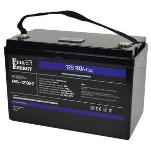 Full Energy FEG-12100-2 LiFePO4 12В 100А&bull;г Літієва акумуляторна батарея 0026257 фото