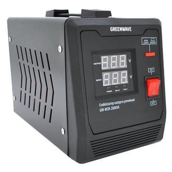 Green&nbsp;Wave&nbsp;Mauser&nbsp;2000VA (1400Вт) Стабілізатор&nbsp;напруги&nbsp;релейний&nbsp;1xShuko,&nbsp;DC140-260V,&nbsp;AC220&plusmn;8%,&nbsp;BOX