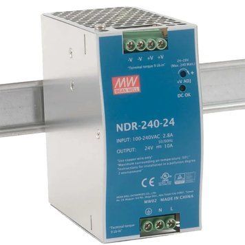 Mean Well NDR-240-24 24В 10А на Din-рейке Блок питания