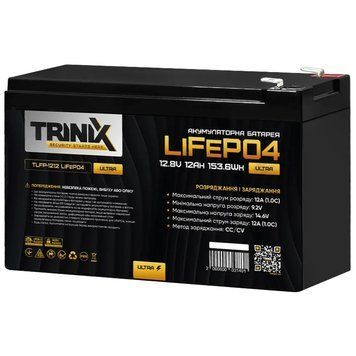 TRINIX TLFP-1212 Ultra 12А&bull;ч 12В Литиевая аккумуляторная батарея