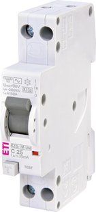 Дифавтомат 1p+N, C, 25/0,03 тип AC, 6kA (универсальное подключение) KZS-1M UNI ETI 2176136 2176136 фото