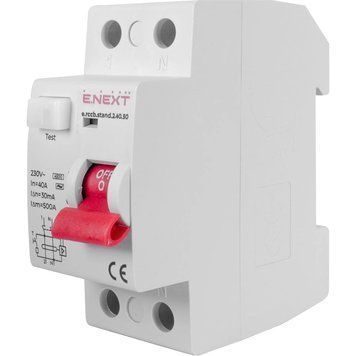 Enext e.rccb.stand.2.40.30 2р, 40А, 30mA Вимикач диференційного струму