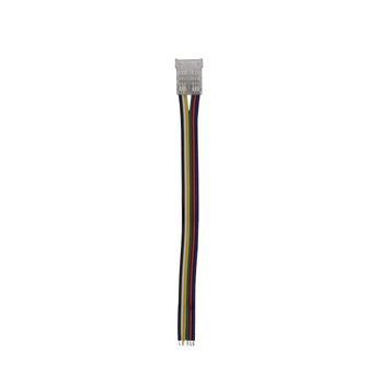 Конектор PROLUM&trade; для стрічки COB, 12ММ, 6PIN, RGB+CCT, 1jack