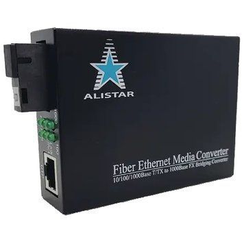 ALISTAR X5G 1G 10/100/1000BASE-T RJ-45 - 1000BASE-LX 1SM WDM SC 20KM TX1550/RX1310nm Медіаконвертор