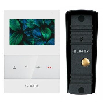 Slinex SQ-04 White + ML-16HR (черный) Комплект видеодомофона