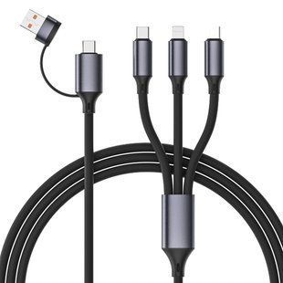 USB A/C-папа/Lightning/Micro/Type-C 1.5 м Кабель Cablexpert 0024177 фото