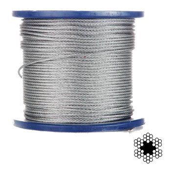 APRO 4мм DIN 3055 (6x7) бухта 200м Трос оцинкованный