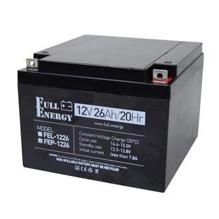 Full Energy FEP-1226 26 А&bull;ч 12В Свинцово-кислотная аккумуляторная батарея 0007906 фото