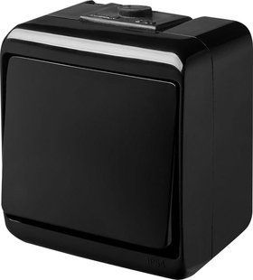 Выключатель 1-клавишный VHE-1-BL (черный, IP54) ETI 4668080 фото