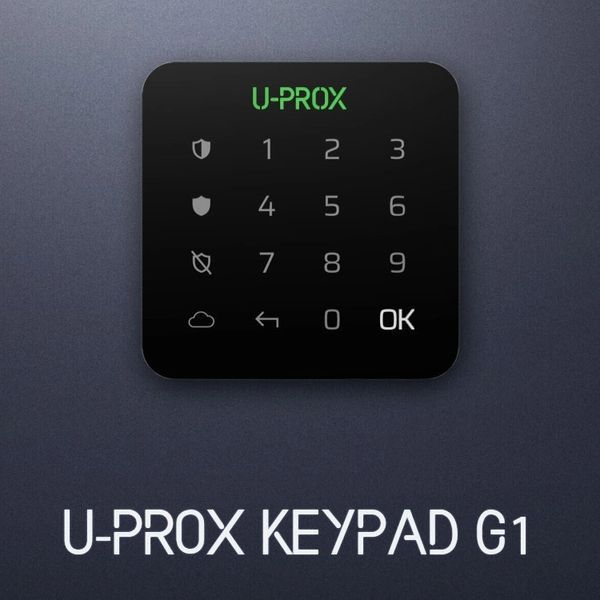 U-Prox&nbsp;Keypad&nbsp;G1&nbsp;Black Бездротова сенсорна клавіатура для однієї групи
