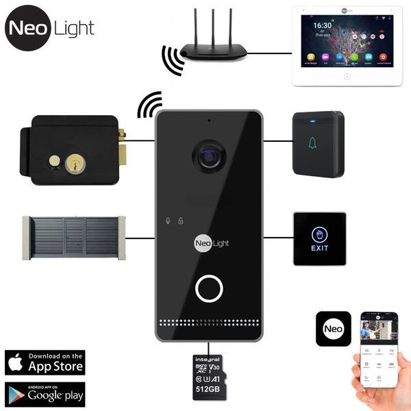 Neolight Optima IPW (Black) Вызывная панель