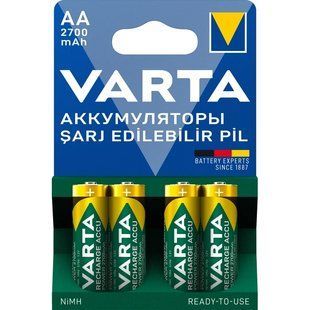 VARTA ACCU AA 2700mAh BLI 4 NI-MH Акумулятор 0019591 фото