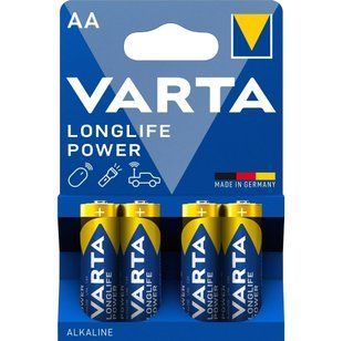 AA VARTA HIGH ENERGY/LONGLIFE POWER BLI 4 ALKALINE Батарейка 0015765 фото