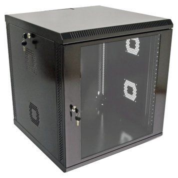 19"12U, 600х600х640 мм Шкаф акриловое стекло черный