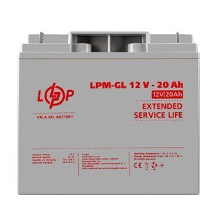 Розпродаж Акумулятор гелевий LPM-GL 12V - 20 Ah LP40556 фото
