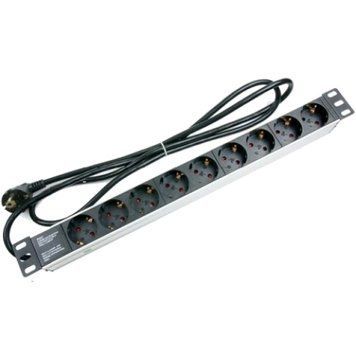 Hypernet SPP9-E Фильтр сетевой 220В 9 розеток кабель 1.8м 19''