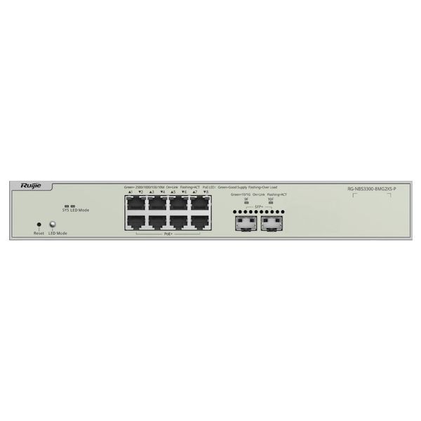 Ruijie RG-NBS3300-8MG2XS-P PoE Коммутатор 8 портов управляемый