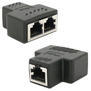 RJ45 8P8C мама / 2x мама Q100 З'єднувач екранований 0035581 фото