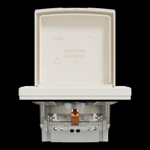 РОЗЕТКА IP44 З КРИШКОЮ, З ЗАЗЕМЛЕННЯМ, З ЗАХИСНИМИ ШТОРКАМИ, КРЕМ ASFORA EPH3100323 фото